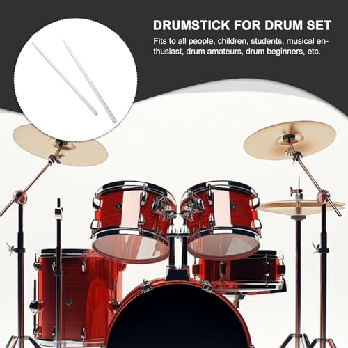 Baquetas de aleación para percusión, herramienta para batería, diseño ergonómico cómodo, color plateado, para principiantes y adultos, para práctica y presentación miniatura 4