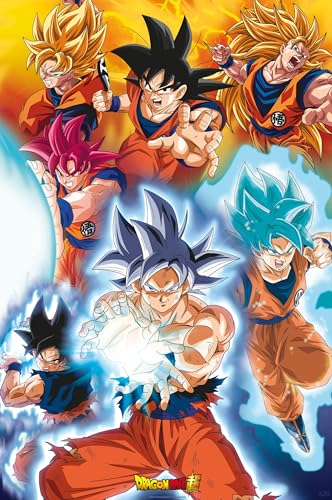 GB Eye ABYDCO741 Maxi Poster Dragon Ball Goku's transformations 61 x 91.5cm
