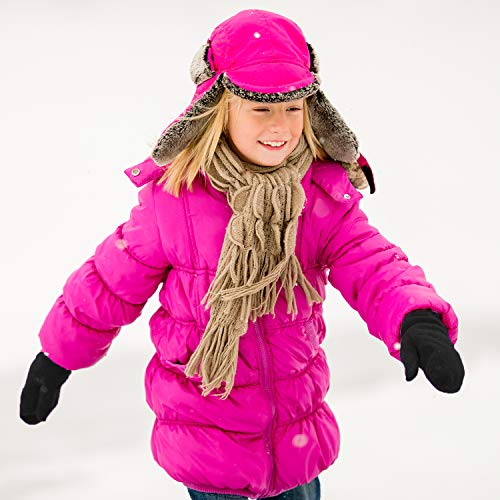 Image of Baby Toddler Winter Mittens For Boy Girl Kids Warm Gloves Easy-On Sherpa Fleece Lined Snow Gloves 2 Pairs