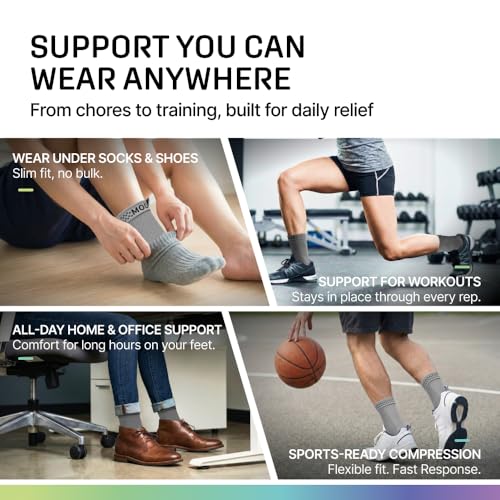 Image of Modvel Nylon Foot&Ankle Brace Socks For Sprained Ankle Compression Sleeve-Foot Support For Women&Men-Tendonitis&Arthritis Ankle Brace Sports Running,Torn Ligaments&Women Stabilizing Ankle Wrap