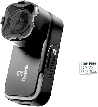 RunCam Thumb Pro 2 FPV Mini Action Camera 4K 16g 150 FOV Remote-Control Recording with Gyroflow Stabilization for FPV Drone with 128GB Micro SD Card