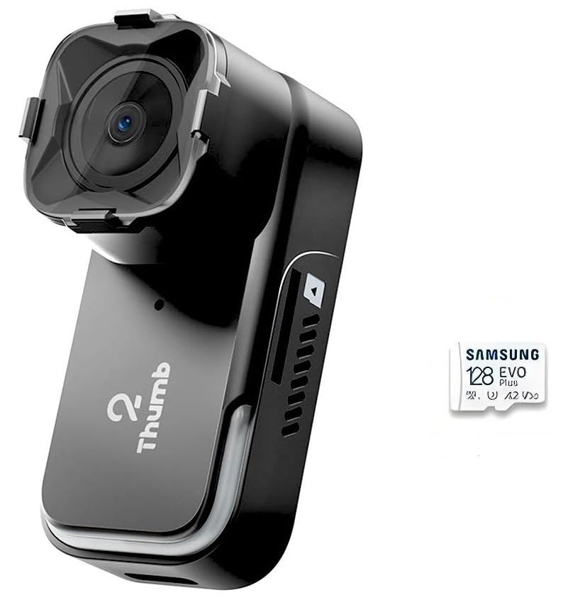 RunCam Thumb Pro 2 FPV Mini Action Camera 4K 16g 150° FOV Remote-Control Recording with Gyroflow Stabilization for FPV Drone with 128GB Micro SD Card