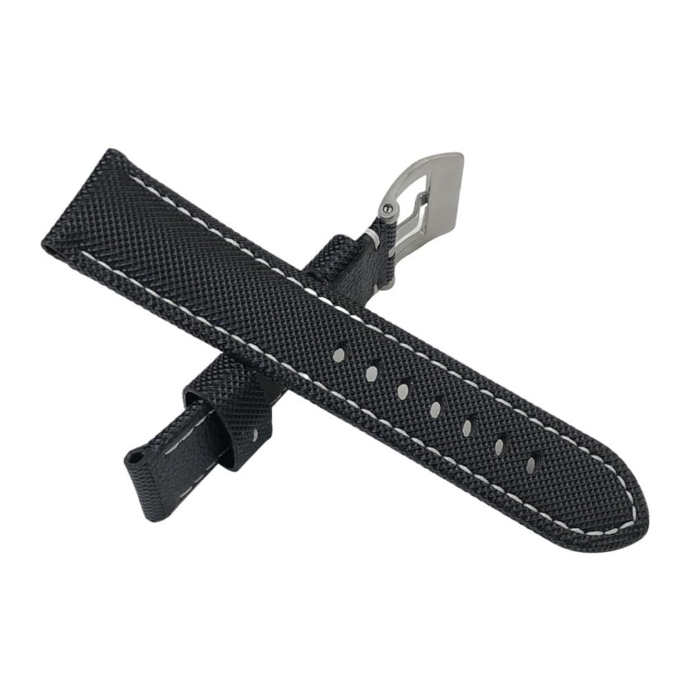 22mm 24mm 26mm Nylon Texture cinturino in fibra di carbonio adatto for Panerai for Luminor PAM1312 441 orologio nero braccialetto