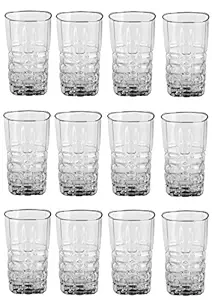 Somil Tumbler Clear Transparent Drinking Glass Set of Twelve (Multipurpose)