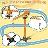 ARTIBETTER Scale Miniature Vehicle for Realistic Crane Operation for Imaginative Play Engaging Construction Site Experience