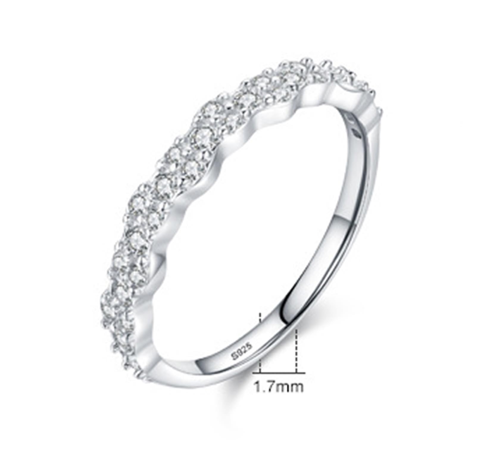 Obrączki z żółtego złota 18 K, prawdziwe fale, pierścionki przyjaźni z diamentem, platynowe PT950, rozm. 47-65