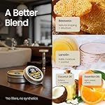 Medium Hold Mustache Wax with Beeswax, Coconut Oil & Lanolin – Natural Moustache Grooming & Styling Wax with Citrus Scent - Nourishing Mustache Conditioner & Sculpting Wax - Image 4