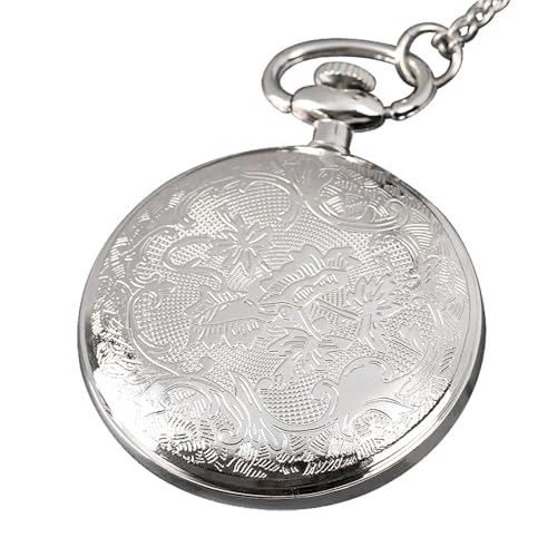 Image of Vintage Pocket Watches for Men with Chains, Analog Pocketwatch for Women Roman No. Gifts for Dad /Grandpa Gifts for Him for Birthday