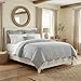 Piper Classics Farmhouse Ticking Gray Stripe Queen Duvet Cover, 92