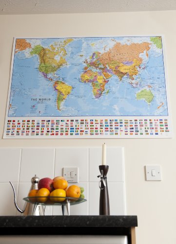 Maps International World Wall Map, 29 X 41" (Laminated) #TOP3