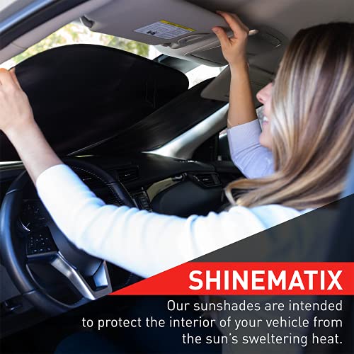 Shinematix 2-Piece Windshield Sunshade - Foldable Car Front Window Sun Shades For Most Sedans Suv Truck - Best 210T Reflective Material Blocks 99% Uv Rays And Keeps Your Vehicle Cool (Standard/Medium) #TOP6