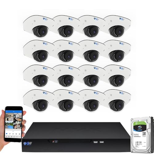 GW Security 16�`�����l�� NVR UltraHD 4K ��F�� NDAA & TAA ���� �h�ƃJ�����V�X�e�� 16 x 8MP @25FPS ���O&���� PoE �h�[���J���� 10�̃X�}�[�gAI�@�\