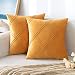 MIULEE Funda de Cojines de Terciopelo Cojines Salón Funda de Almohada con Patrón Cuadro Suave Moderna Decorativa para Sofa Dormitorio Habitación Sala de Estar Cocina 2 Piezas 45x45cm Dorado