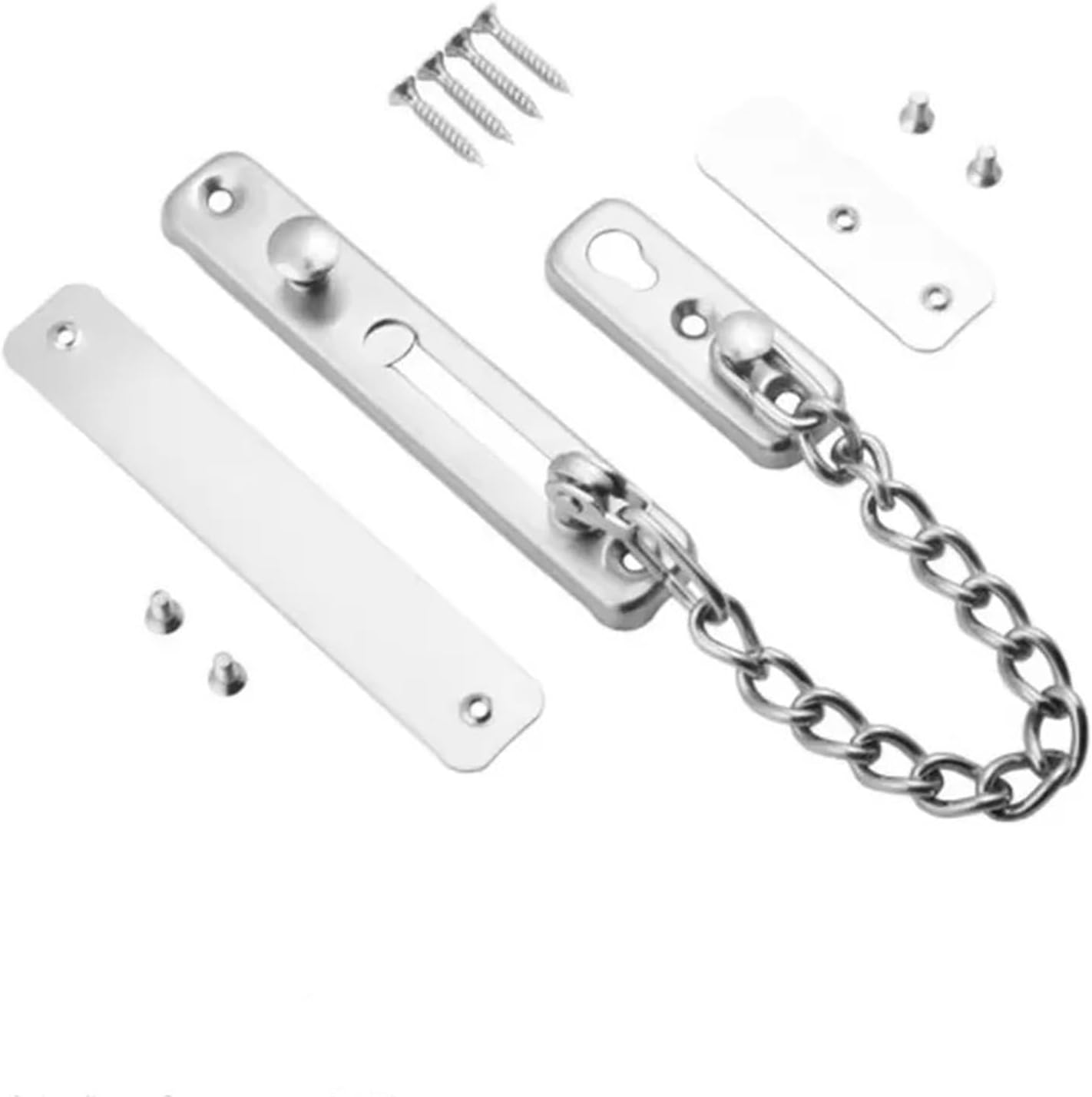 1PC Stainless Steel Door Furniture Cabinet Door Buckle Security Anti-Theft Door Buckle Indoor Furniture(A1)