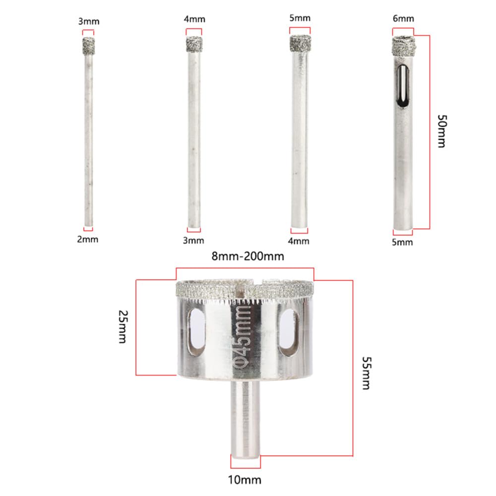 Wiertło diamentowe, Wiertła otworowe ze szkła powlekanego diamentem 3-200 mm do płytek ceramicznych z marmuru(180mm)