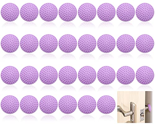 Almohadilla de Pared - WENTS 32PCS Protector de Pared de Goma Manija de Puerta Autoadhesiva Parachoques Tapón de Goma Anticolisión, Protección de Pared y Almohadilla de Silencio(Color Aleatorio)