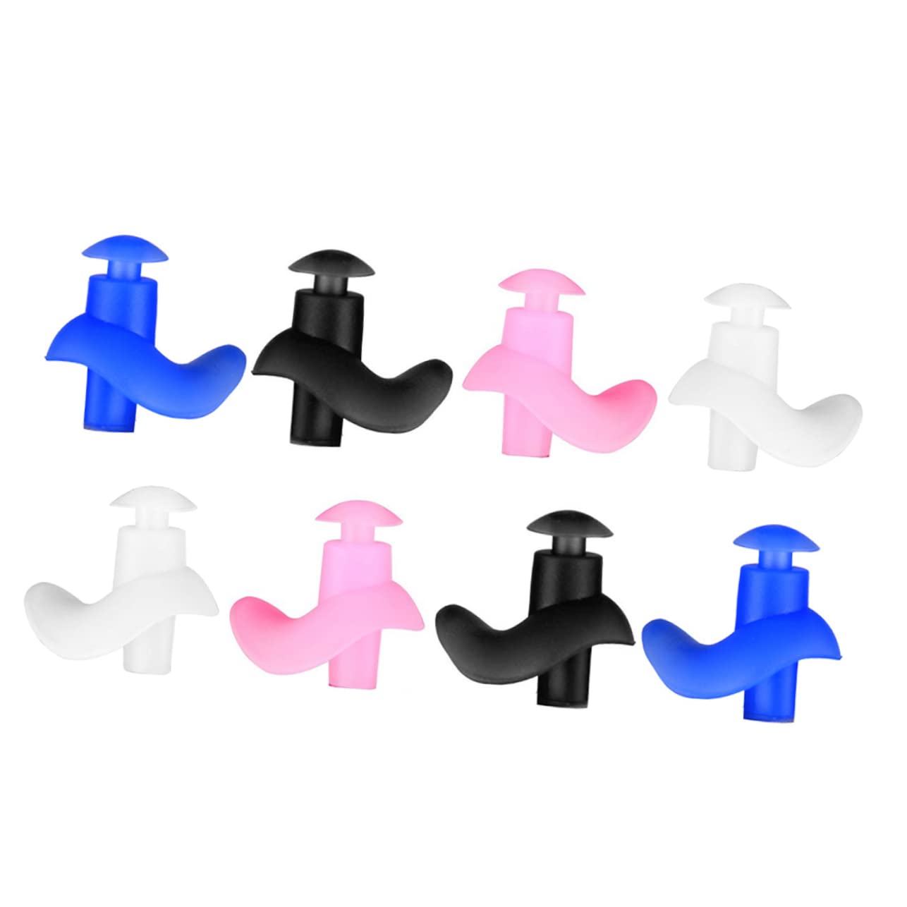 NOLITOY 4 Pair Silicone Swimming Ear Plugs Reusable Soft Mushroom Design Waterproof for Children Adults Bath Pool