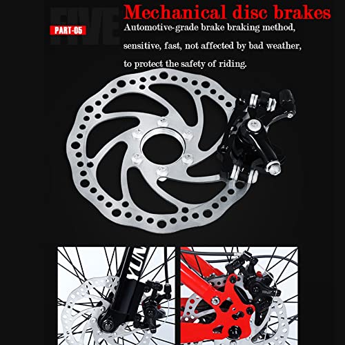 Bicycle, Folding Mountain Bike For Men And Women，Shift Folding Shock Absorbing Bike, High Load-Bearing Shock Absorber For The Jungle Trails, The Snow, The Beac (Size : 26 Inch/24 Speed) #TOP5