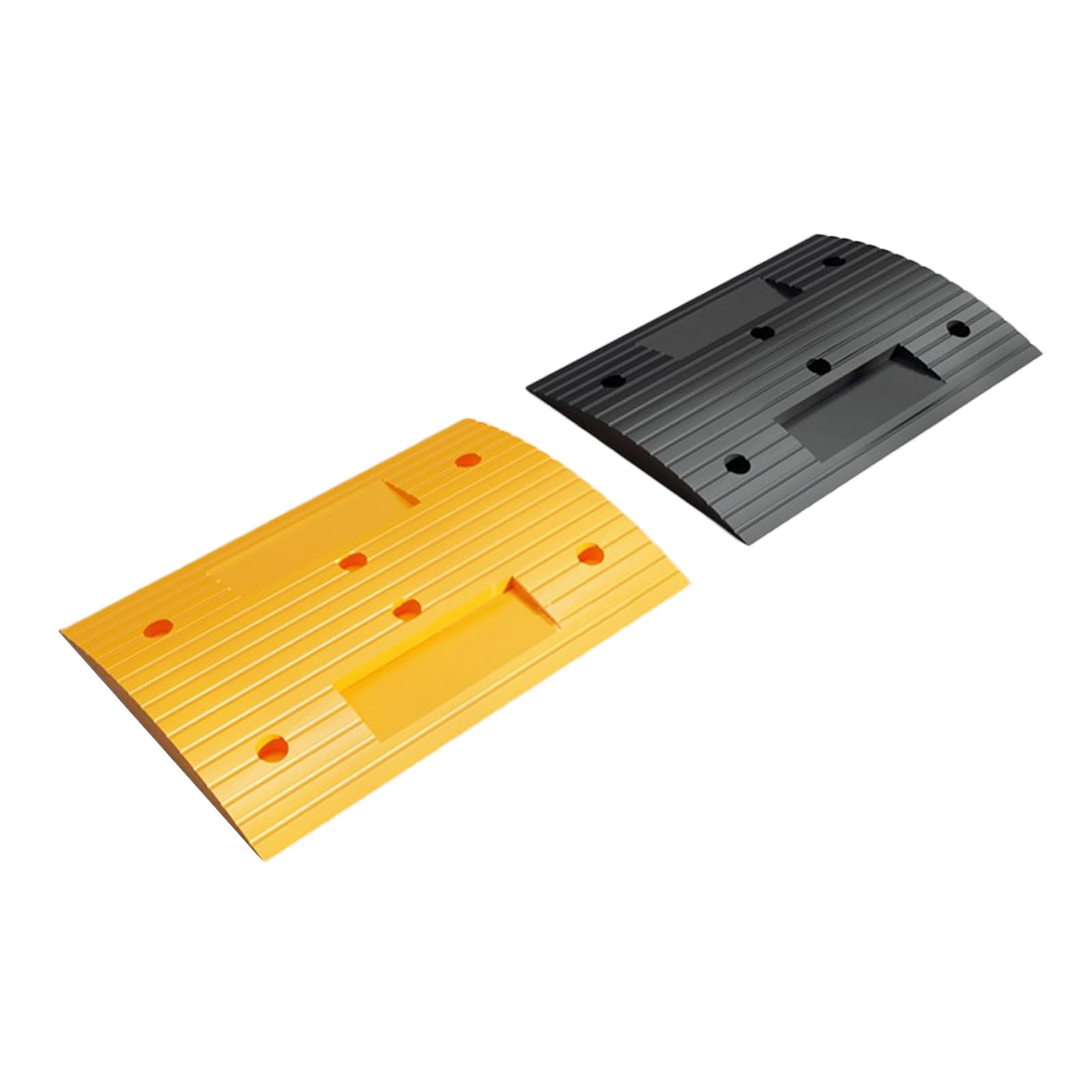 Speed Bump 2PCS Ramp Parking Lot Entrance Deceleration Zone Rubber Vehicle Garage Car Uphill Pad School