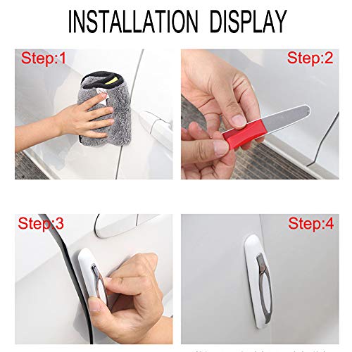 Universal Car Door Edge Guards - Side Edge Protection Anti-Collision Sticker for SUV Pickup Truck - 4Pcs (White) - Image 3