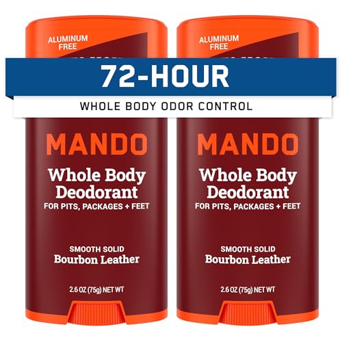Mando Whole Body Deodorant For Men - Smooth Solid Stick - 72 Hour Odor Control - Aluminum Free,...