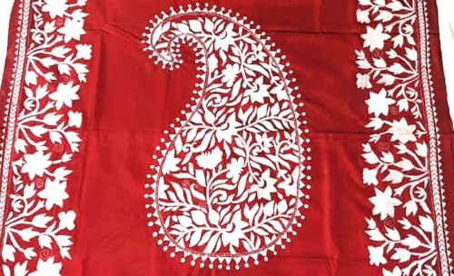 Generic red pure silk saree in pure silk – image 5