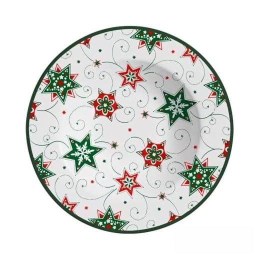 Conjunto Alleanza de 6 Pratos Fundo Natal