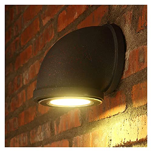 Tubería de agua retro WQHPLMD aplique de pared rústico industrial para pasillo