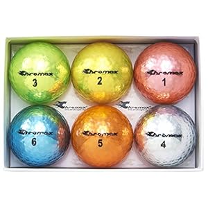 Chromax Metallic M5 Colored Golf Balls (Pack of 6)