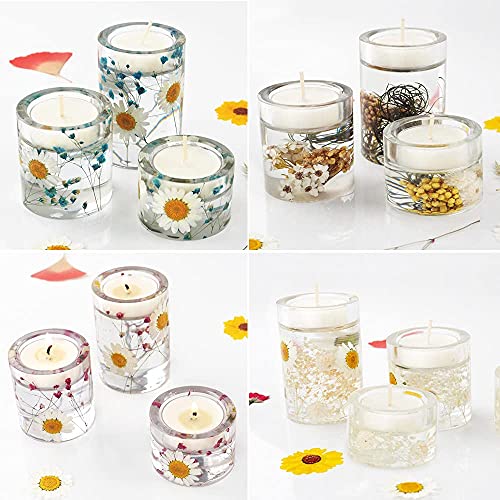 3Pcs Tealight Holder Mold Votive Candle Holder Resin Mold Cylinder Silicone Mould Diy Epoxy Resin Craft Jewelry Trinket Holder Tray For Party Wedding Home Decor #TOP4