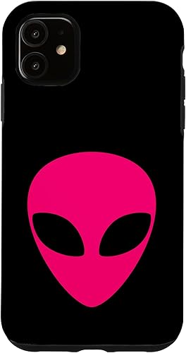 Miniatura 7 de Funda extraterrestre rosa para iPhone 13 Pro Alien Head Weird Halloween Space UFO