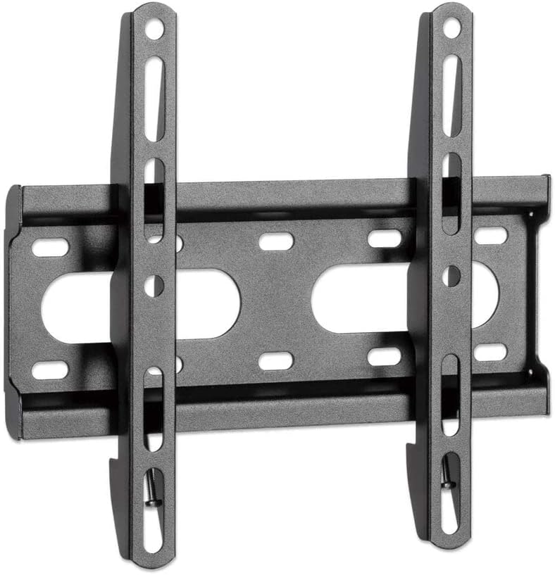 Manhattan 462259 TV Wall Mount for TVs from 23 to 42 Inches (Screen Diagonal), VESA up to 200 x 200, Distance from Wall Only 2.5 cm, Max. 45 kg, Black