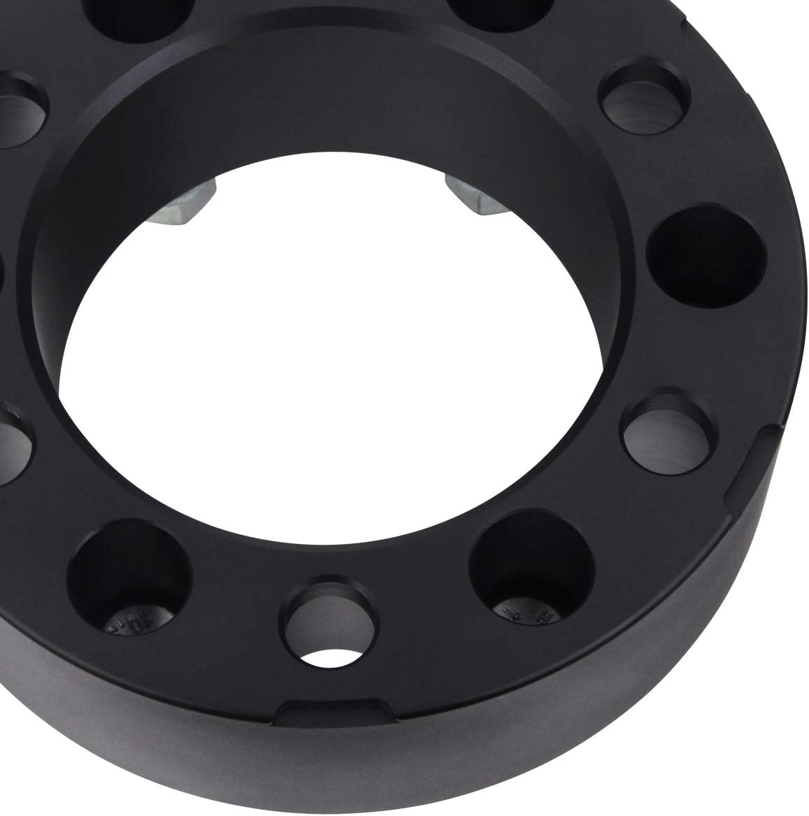 Supreme Suspensions - Set of 4 Black 1.5-inch Wheel Spacers for Nissan Titan Frontier Armada Xterra (BP: 6 x 139.7mm / CB: 108mm / Studs: M12 x 1.25) - 4 Tire Valve Caps Included