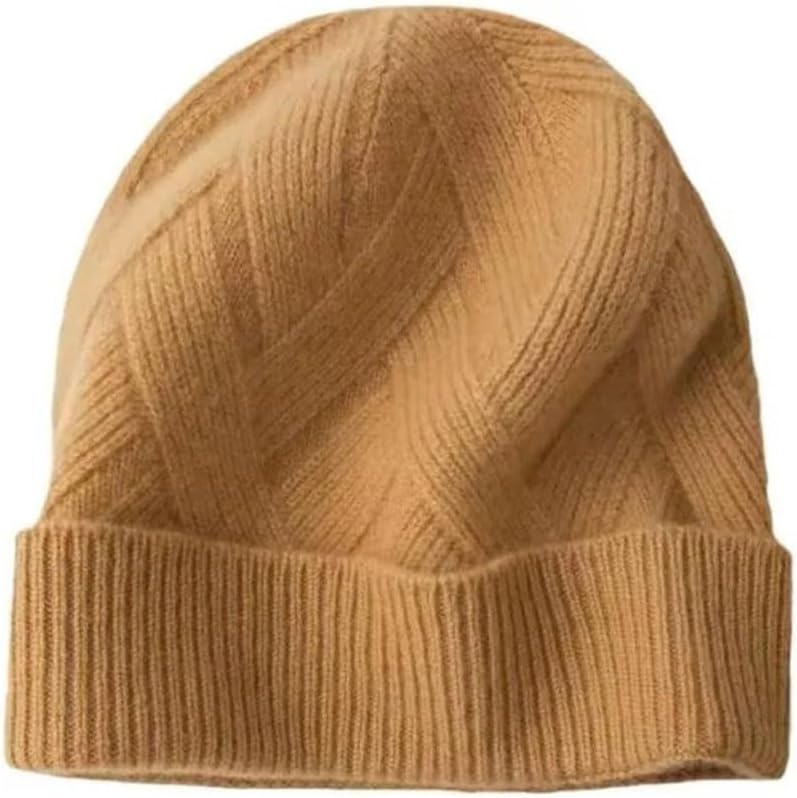 Women Hat Solid Color Knitted Soft Warm Beanie Lady Casual Thicken Cap