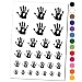 Hand Print Temporary Tattoo Water Resistant Fake Body Art Set Collection - Black (One Sheet)