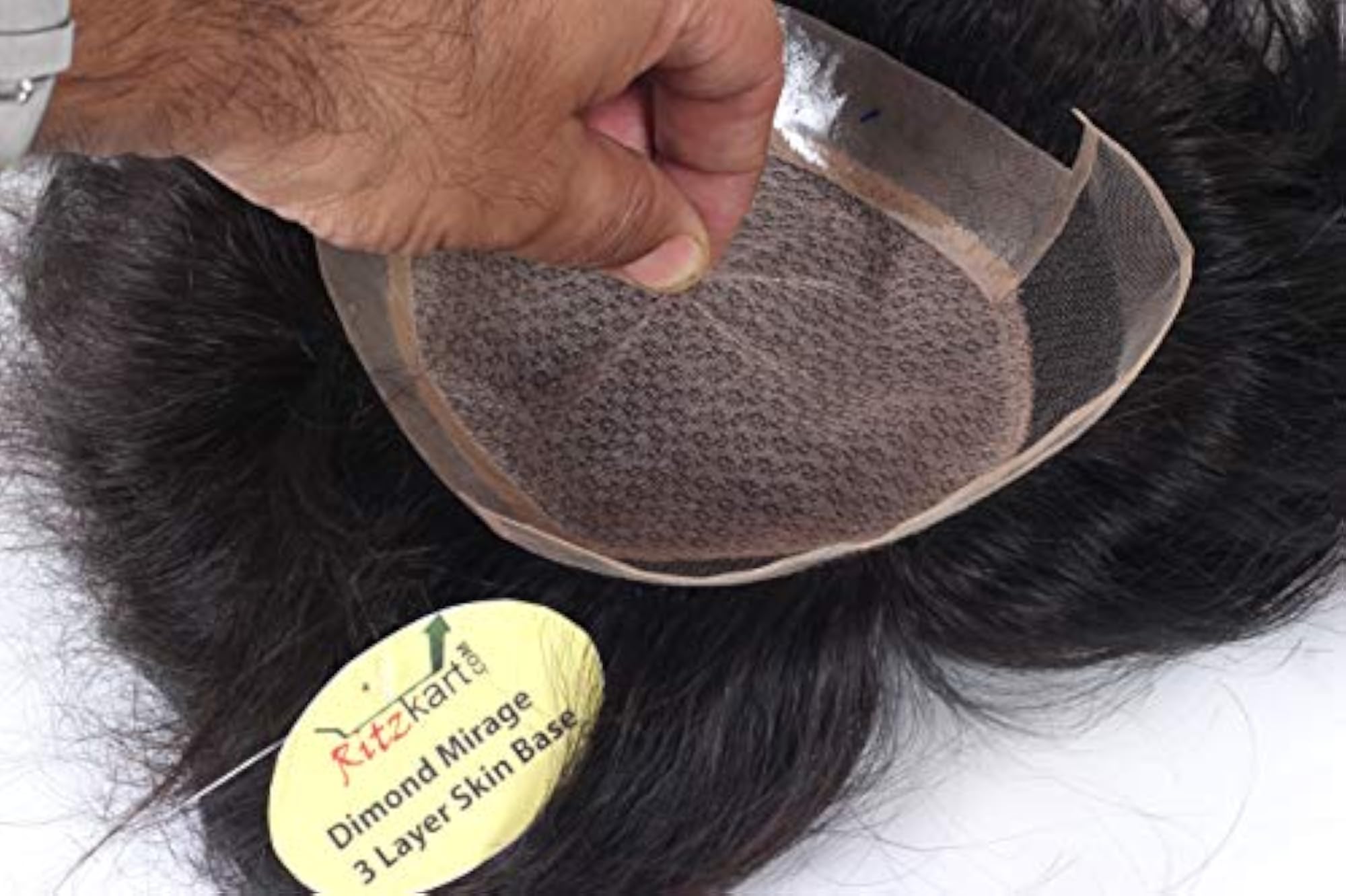 Natural Black Human Hair DIAMOND Mirage Patch for Men