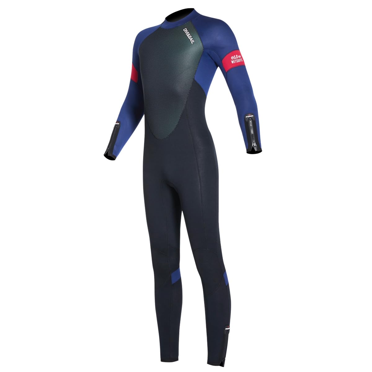 Wetsuit Men Women 5mm Neoprene Full Suit Scuba Diving Suit Wet Suit Back Zipper Cold Water Swimsuits for Surfing Snorkeling