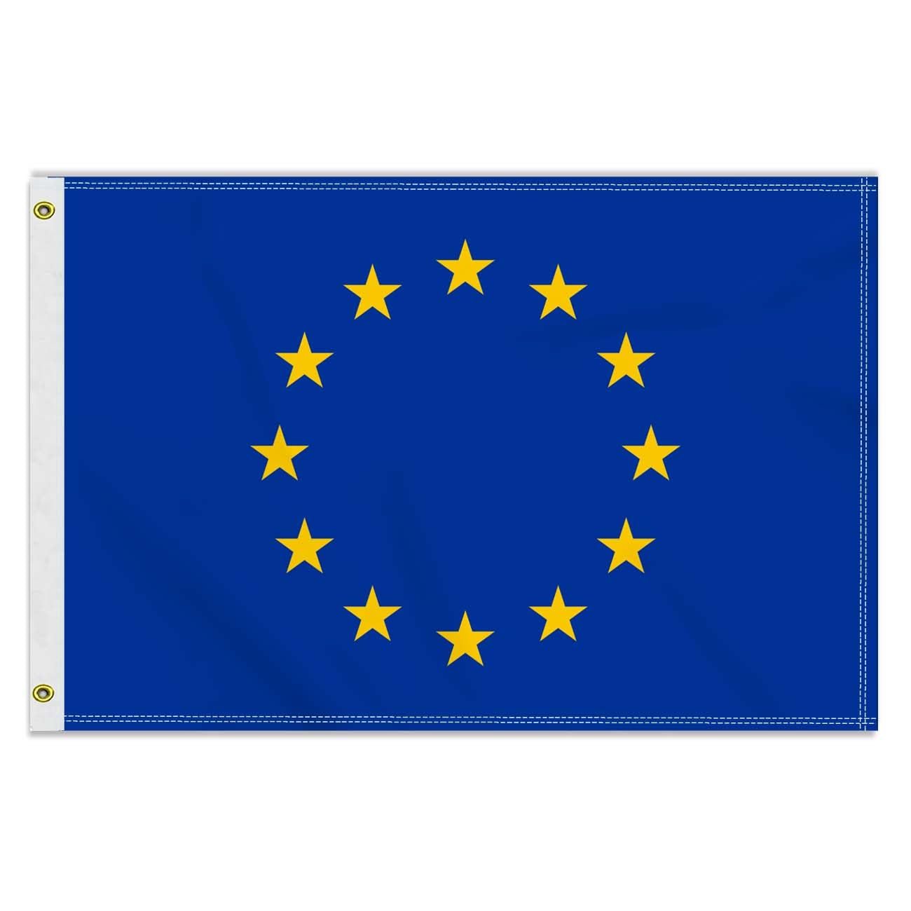 2×3 FT European Union Flag, Medium 60×90 CM 150D EU Outdoor Banner,Decor Garden With Brass Gromment — image 1