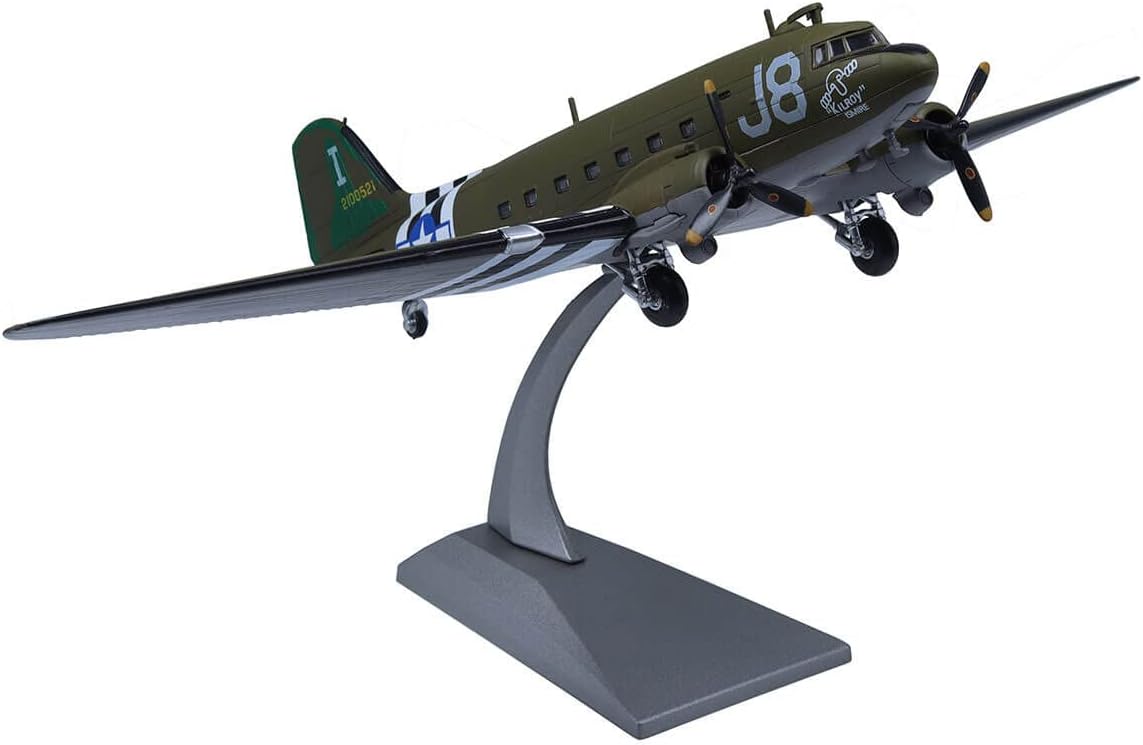 C-47 Transport Aircraft Plane Metal Aircraft Model 1/100 Military Airplane Models Diecast Plane J8