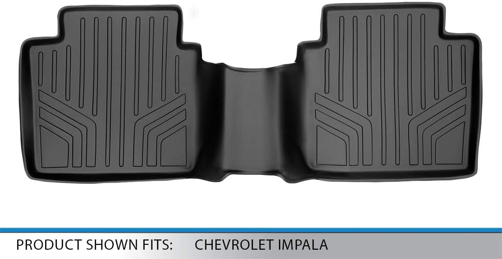 SMARTLINER Custom Fit Floor Mats 2nd Row Liner for 2014-2020 Chevrolet Impala