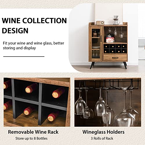 Giantex-Bar-Cabinet-with-Wine-Rack-Coffee-Bar-Buffet-Cabinet-with-Storage-Drawer-Glass-Holder-Cupboard-Wood-Sideboard-for-Wine-Bottle-Liquor-Farmhouse-Kitchen-Dining-Room-Furniture Giantex Bar Cabinet with Wine Rack Coffee Bar Buffet Cabinet with Storage Drawer Glass Holder Cupboard Wood Sideboard for Wine Bottle Liquor Farmhouse Kitchen Dining Room Furniture