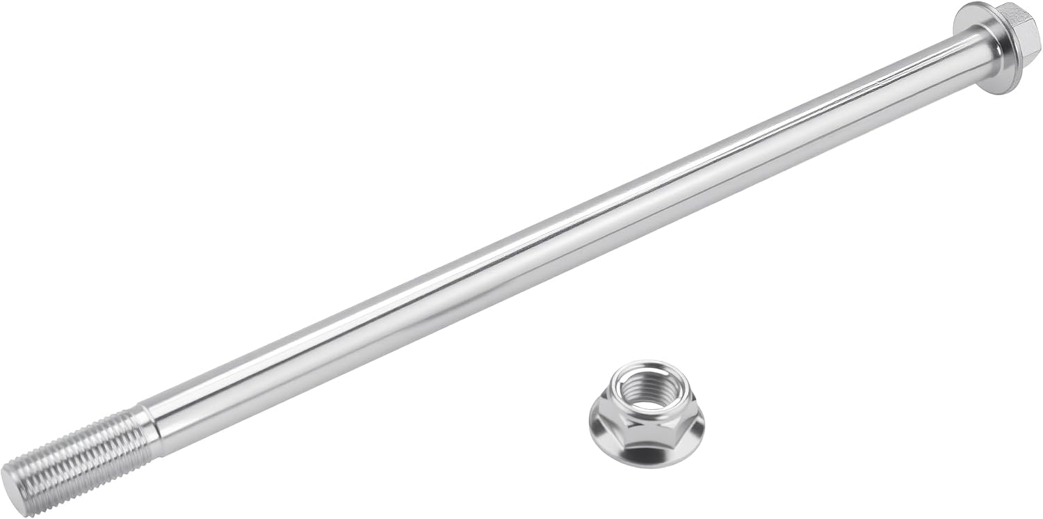 PRO BAT 12mm Rear AXLE SPINDLE 255mm/10.03" Nut Fit 50cc 70cc 90cc 110cc 125cc Pit Dirt Bike