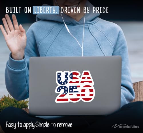 IMPERIAL VIBES - 2-Pack | USA 250th Anniversary Vinyl Sticker | Vinyl Decal for Laptop | Waterproof Sticker for WaterBottle | Decal for iPad, Car, Truck & MacBook | Perfect for Indoor/Outdoor Use –184 - Image 3