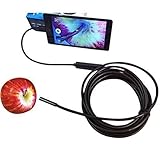 HSSDTECH 5.5mm 6 LED Replacement for Android OTG USB Endoscope Camera IP67 Waterproof Inspection Snake Tube Borescope Pipe Locator with 3.5m Cable