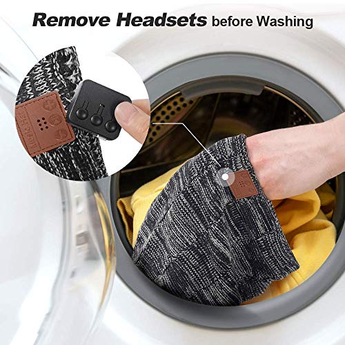 Highever Bluetooth Hat - Stocking Stuffers Gifts For Men Women Rechargeable Unisex Beanie, Removable Wireless Earphone Hat Grey #TOP4