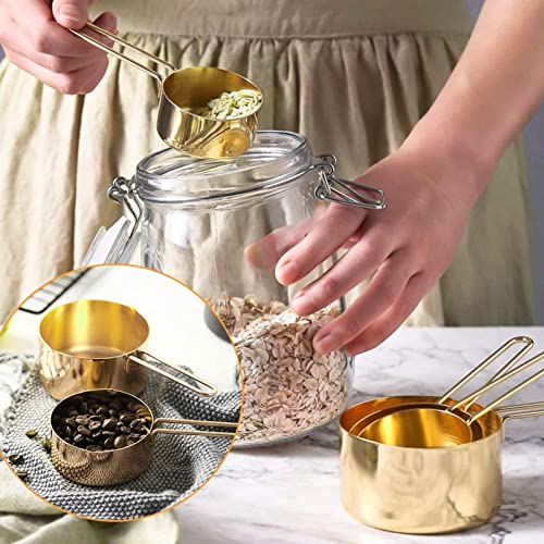 HshDUti Set di 8 misurini e cucchiai dosatori in