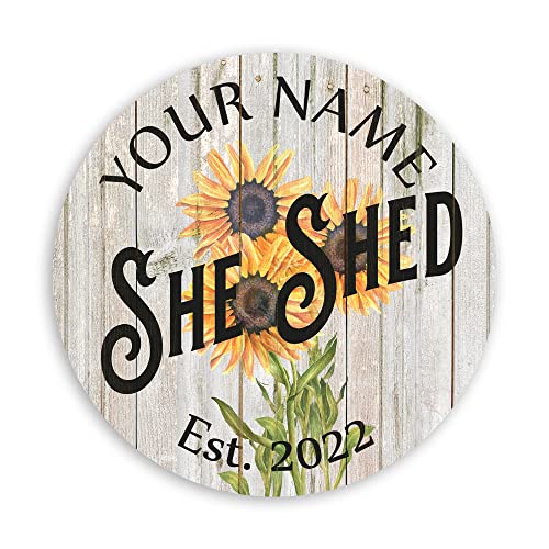 Your Name Personalized She Shed Rustic Looking Farmhouse Chic Wood