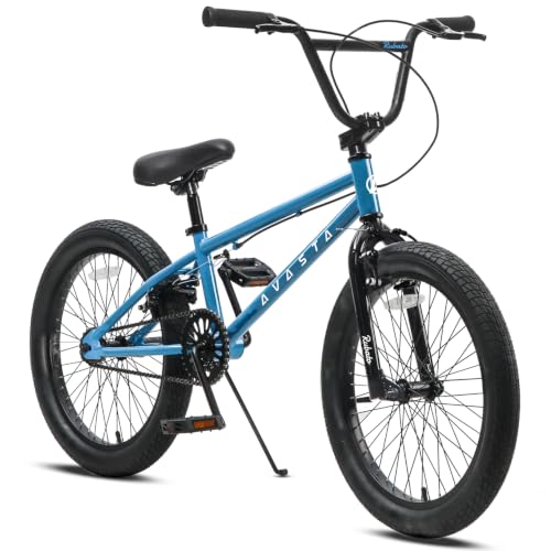 Avasta Bicicleta Bmx Freestyle De 18 Pulgadas Para Niños De 5 6 7 8 Años, Niñas Y Principiantes, Azul