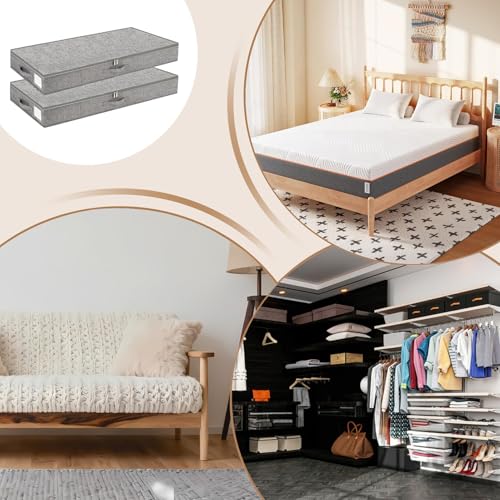 Cesta para mantas y ropa sin polvo con sistema de almacenamiento bajo cama 5