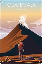 Guatemala Volcano Poster Metal Tin Sign Poster 8x12 Inch